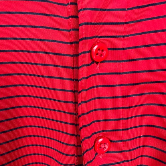 Under Armour Men's Red Striped Polo Shirt 2XL - Picture 5 of 8